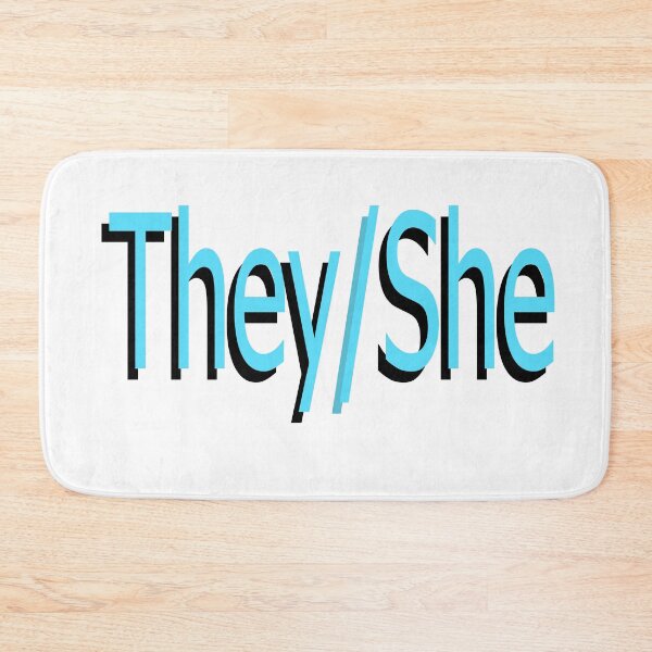 Item preview, They/She blue designed and sold by ChicknDoodlSoup.