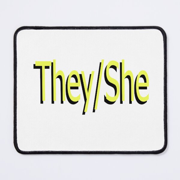 Item preview, They/She yellow designed and sold by ChicknDoodlSoup.
