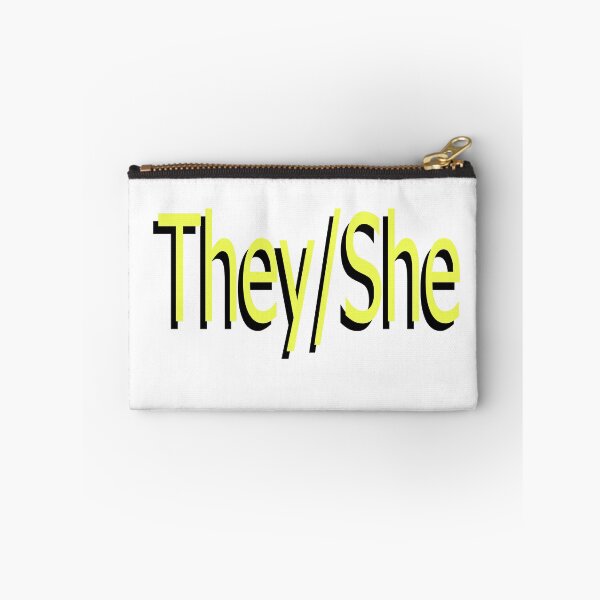 Item preview, They/She yellow designed and sold by ChicknDoodlSoup.