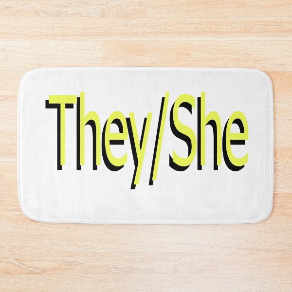 Item preview, They/She yellow designed and sold by ChicknDoodlSoup.