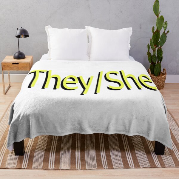 Item preview, They/She yellow designed and sold by ChicknDoodlSoup.
