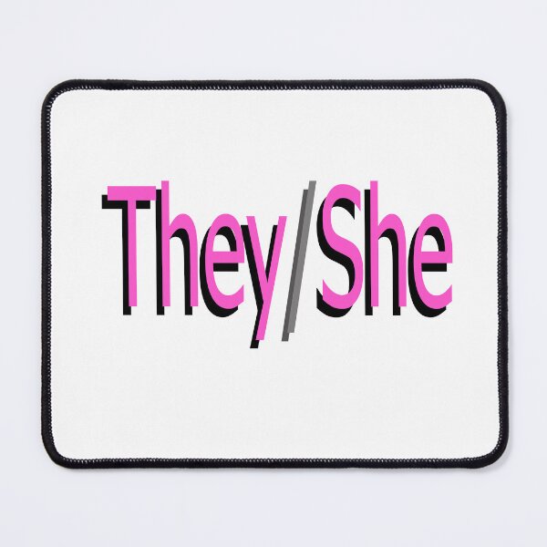 Item preview, They/She pink designed and sold by ChicknDoodlSoup.