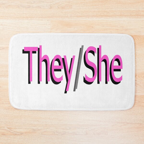 Item preview, They/She pink designed and sold by ChicknDoodlSoup.