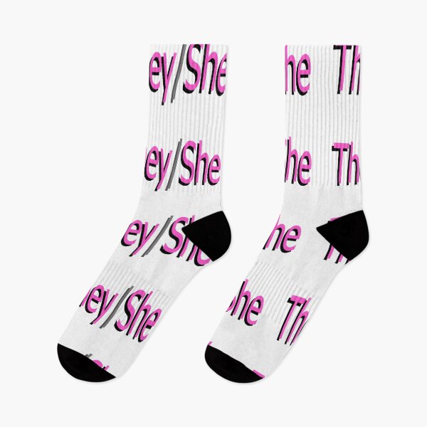 Item preview, They/She pink designed and sold by ChicknDoodlSoup.