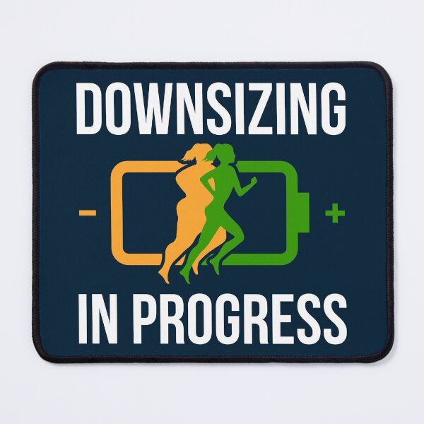 Item preview, Downsizing in Progress, Loading Bar Weight Loss silhouette designed and sold by Drago Art.