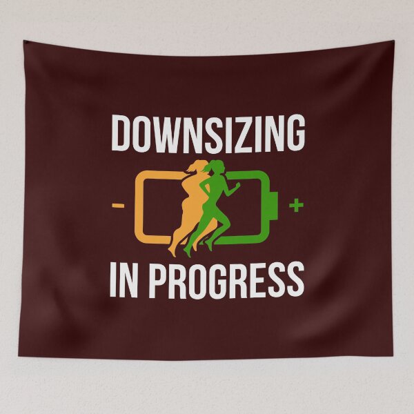 Item preview, Downsizing in Progress, Loading Bar Weight Loss silhouette designed and sold by Drago Art.