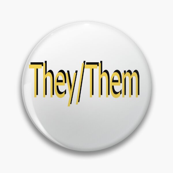 Item preview, They/Them yellow designed and sold by ChicknDoodlSoup.