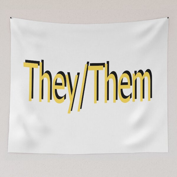 Item preview, They/Them yellow designed and sold by ChicknDoodlSoup.