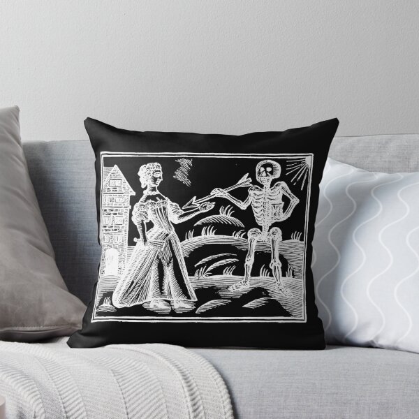 Item preview, Death and the Maiden - woodcut - white on dark designed and sold by Pixelchicken.