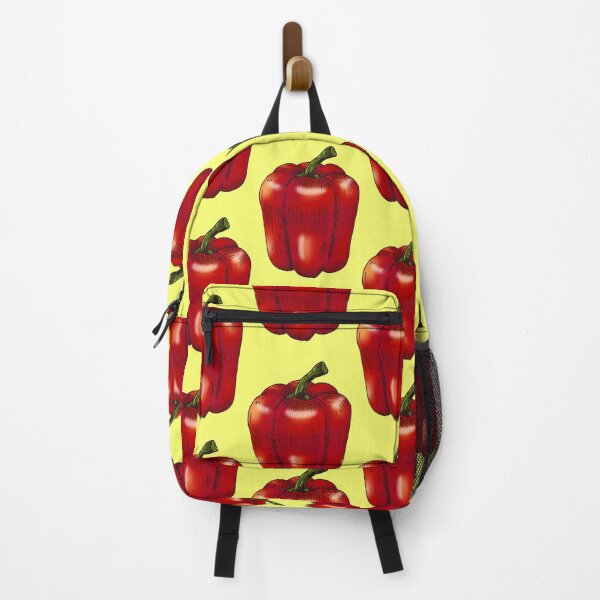 Item preview, Red Bell Pepper illustrations Are Looking Great on Pop Colored Background Design designed and sold by beddreams.