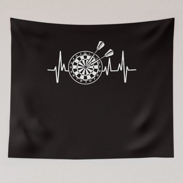 Item preview, Heartbeat Dartboard Darts Player Team Dart Throwing Arrow designed and sold by TomGiantDesigns.