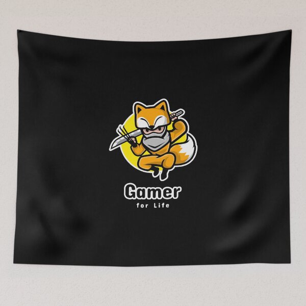 Item preview, Gamer for Life with Cartoonish Ninja designed and sold by PRIVARSHU.