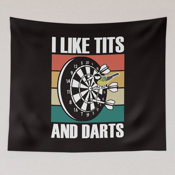 Item preview, Funny Darts Arrow Birds Dartboard Retro Dart Player Bullseye designed and sold by TomGiantDesigns.