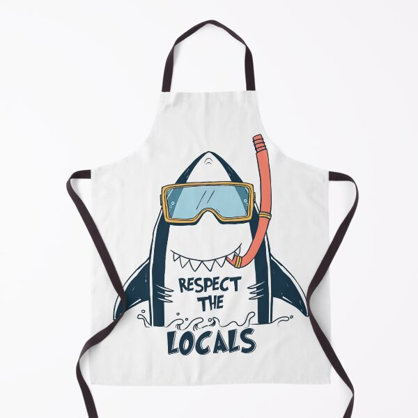 Item preview, Respect The Locals Shark Shirt, Shark designed and sold by graphic-genie.