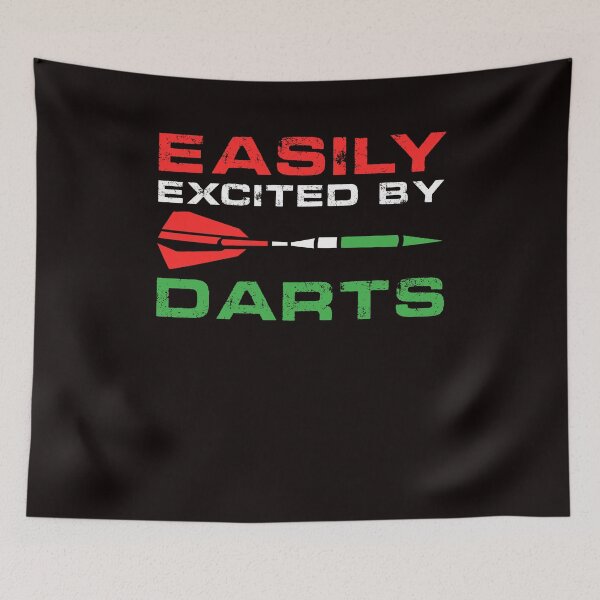 Item preview, Easily Excited By Darts Dartist Bullseye Dart Throwing Team designed and sold by TomGiantDesigns.