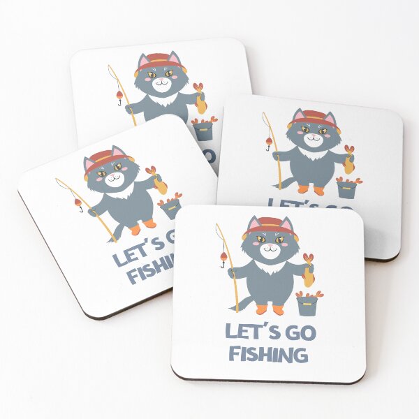 Item preview, Fishing Quotes hhh - Let's Go Fishing, The Fisherman Cat designed and sold by Ildar012.