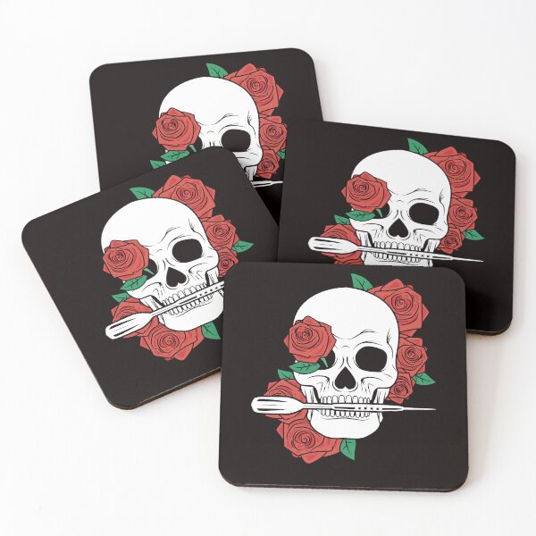 Item preview, Skull Rose Darts Player Arrow Dartboard Dart Team Throwing designed and sold by TomGiantDesigns.