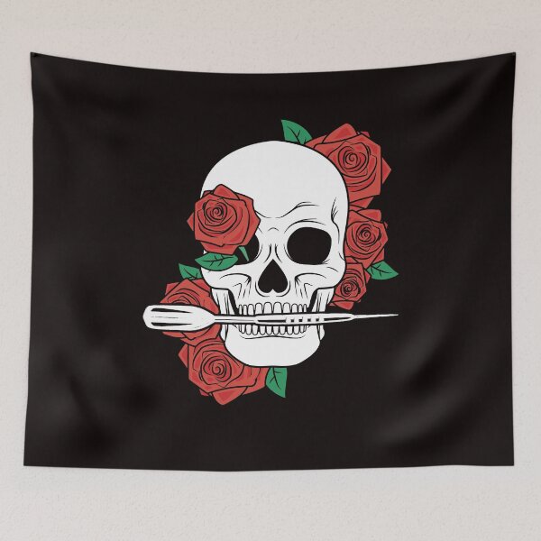 Item preview, Skull Rose Darts Player Arrow Dartboard Dart Team Throwing designed and sold by TomGiantDesigns.