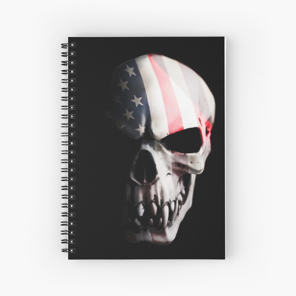 Patriot skull Spiral Notebook