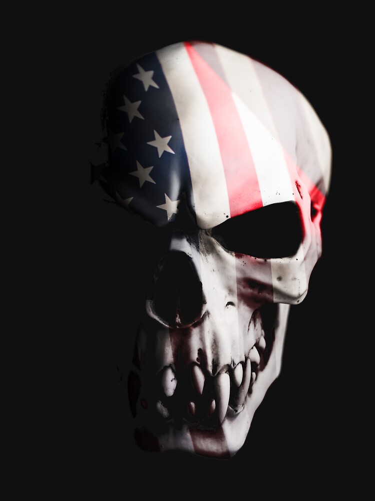 Thumbnail 7 of 7, Classic T-Shirt, Patriot skull designed and sold by abstractee.