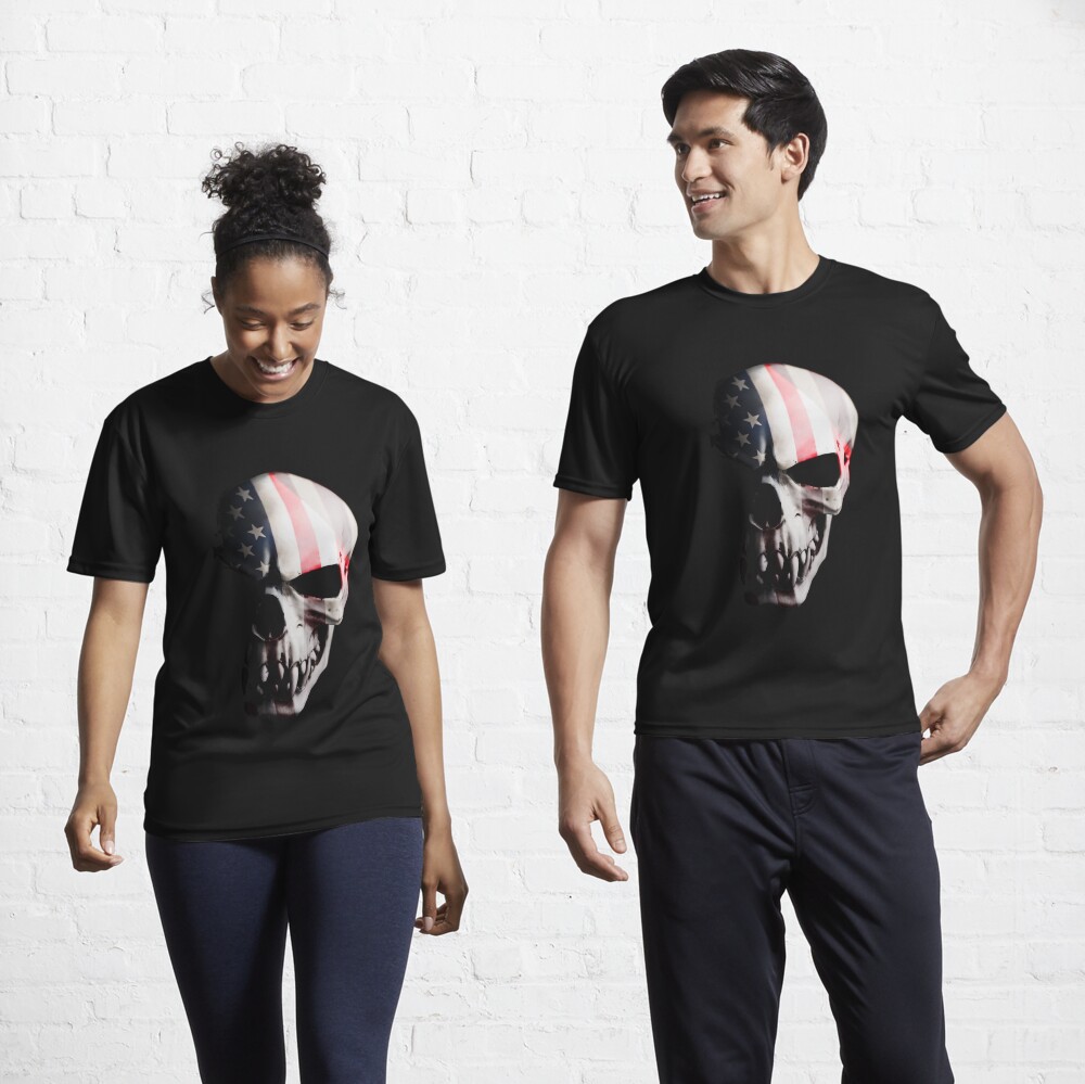 Patriot skull Active T-Shirt