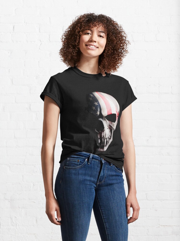 Thumbnail 4 of 7, Classic T-Shirt, Patriot skull designed and sold by abstractee.