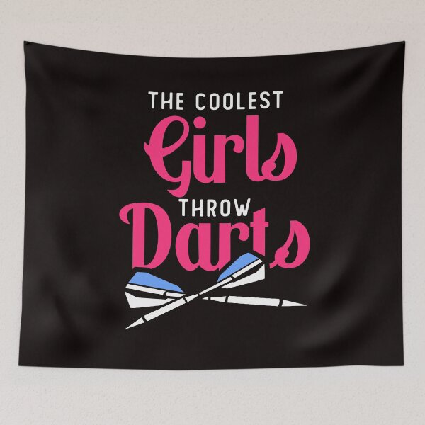 Item preview, Coolest Girls Throw Darts Arrow Dartboard Dart Player Board designed and sold by TomGiantDesigns.