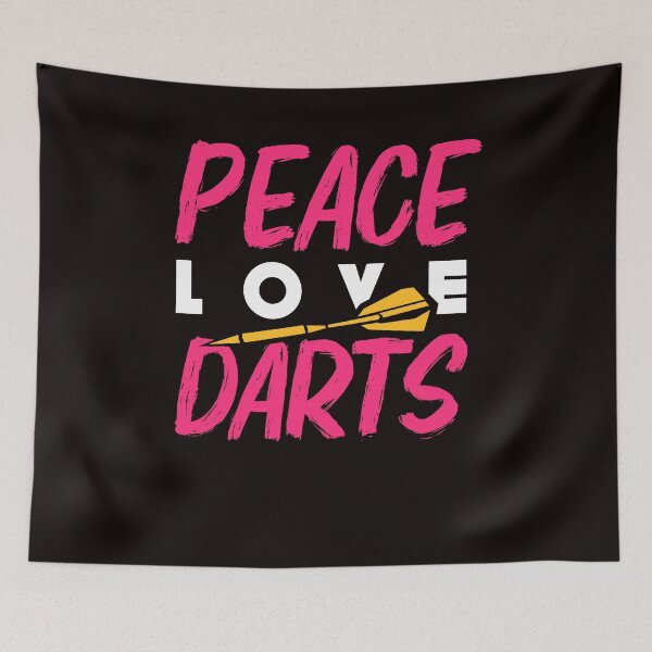 Item preview, Peace Love Darts Player Dartboard Bullseye Target Arrow designed and sold by TomGiantDesigns.