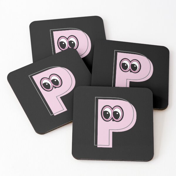 Item preview, Pink letter P with eyes designed and sold by Coffee Lifestyle.
