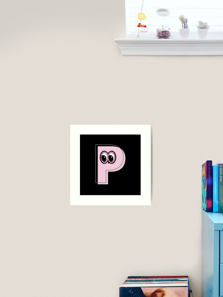 Pink letter P with eyes Sticker for Sale by Anita Strifler