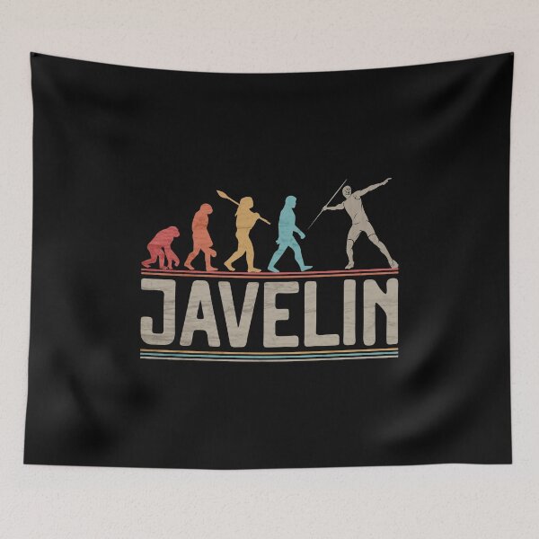 Item preview, Javelin Thrower Evolution of Man Vintage Track and Field T-Shirt designed and sold by grinta2021.
