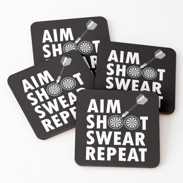 Item preview, Aim Shoot Swear Darts Player Dartboard Dart Team Dartist designed and sold by TomGiantDesigns.