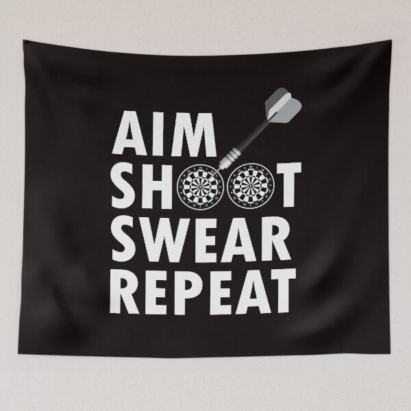 Item preview, Aim Shoot Swear Darts Player Dartboard Dart Team Dartist designed and sold by TomGiantDesigns.