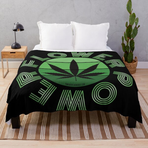 Aperçu de l'œuvre Retro Vintage Sunset Green Pot feuille-Flower power créée et vendue par YomeHayin.