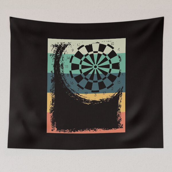 Item preview, Vintage Dartboard Retro Darts Player Dart Throwing Dartist designed and sold by TomGiantDesigns.