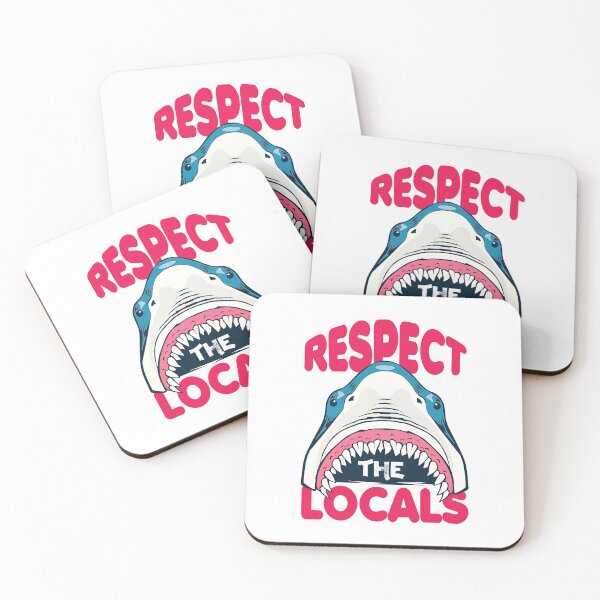 Item preview, Respect The Locals Shark Shirt, Shark designed and sold by graphic-genie.