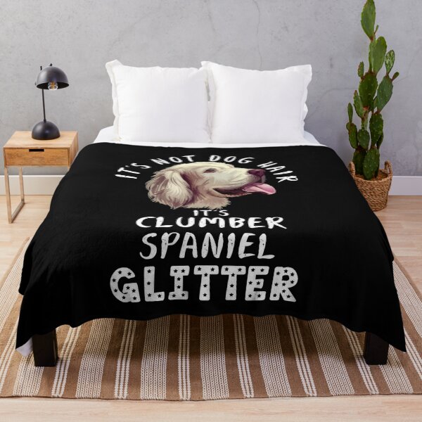 Item preview, It's not dog hair it's CLUMBER SPANIEL glitter funny dog quote designed and sold by theshirtinator.