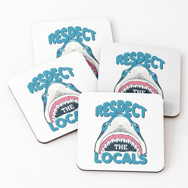Item preview, Respect The Locals Shark Shirt, Shark designed and sold by graphic-genie.