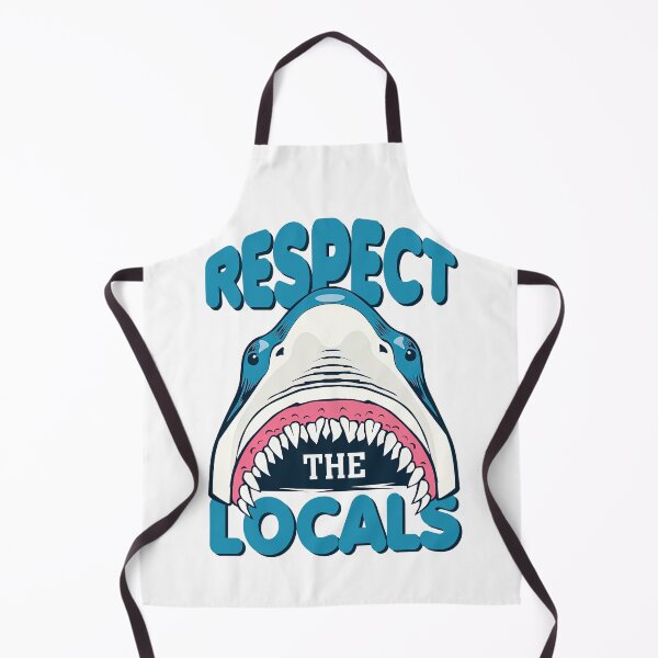 Item preview, Respect The Locals Shark Shirt, Shark designed and sold by graphic-genie.