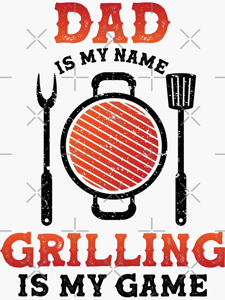 Funny Barbecue Grill Gifts Grilling Tee BBQ Master Chef Sticker