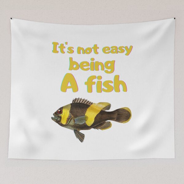 Artikelvorschau, Es ist nicht einfach, Fisch-Slogan-Retro-Fisch-Illustrations-Design III zu sein entworfen und verkauft von beddreams.