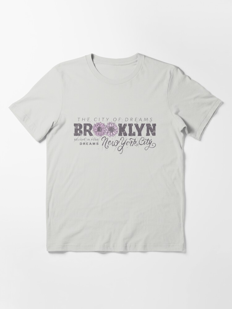 Black New York Downtown Slogan Printed T Shirt