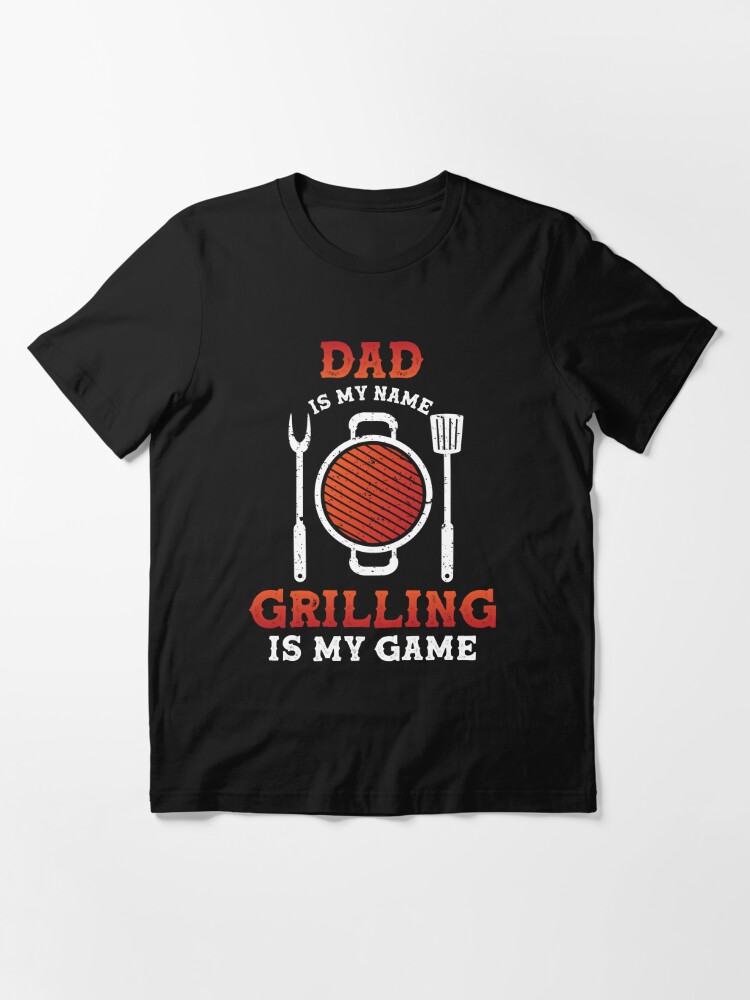 Grill Master Barbecue Bbq Smoker Grillin Dad Grandpa Men's Back Print  T-shirt