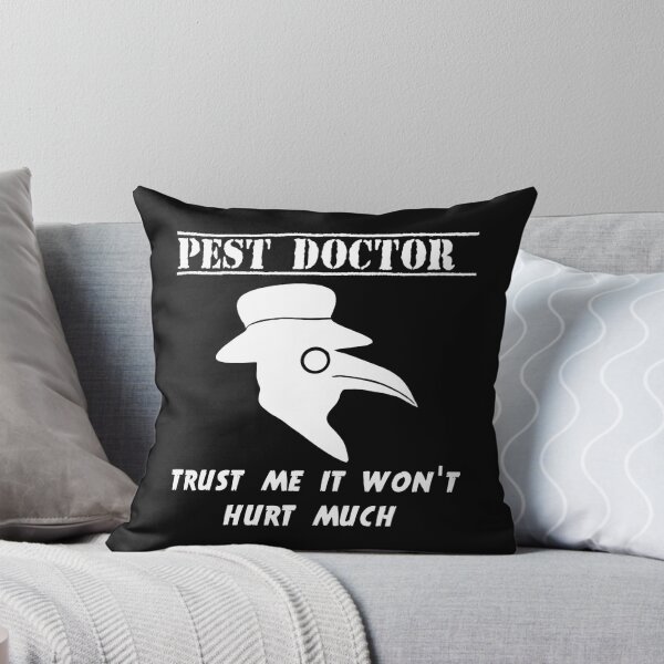Item preview, plague doctor, trust me, it won't hurt much, funny doctor sayings, cool steampunk clothing designed and sold by Kirei-Lily.