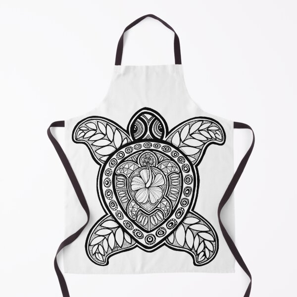 Item preview, Pasifika Turtle - black & white designed and sold by AprilAppleArt.