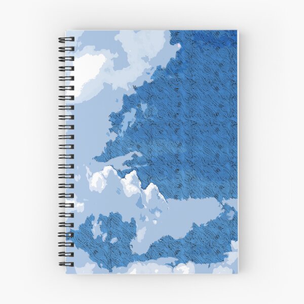 Item preview, White clouds in the blue sky color art designed and sold by artdragongift 15.