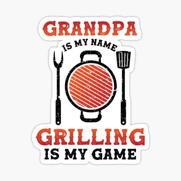 Funny Barbecue Grill Gifts Grilling Tee BBQ Master Chef Sticker