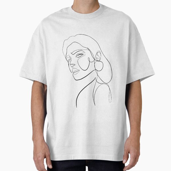 Aperçu de l'œuvre Visage de femme Lineart. Un dessin au trait. Logo féminin. Dessin au trait minimaliste. Ligne de contour. créée et vendue par Mirandum.