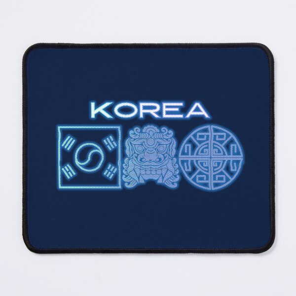 Item preview, Korea Symbols Fluo Cyan designed and sold by Kdramaspot.