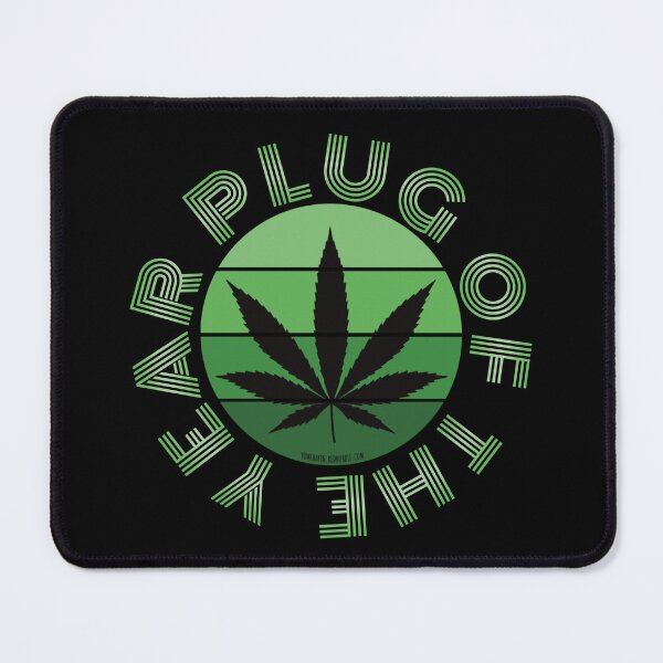 Item preview, Retro Vintage Sunset Green Pot leaf-Plug of the year designed and sold by YomeHayin.